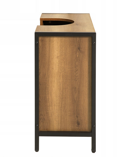 SoBuy Vonios spintelė po praustuvu, su lentynomis už durų BZR63-PF