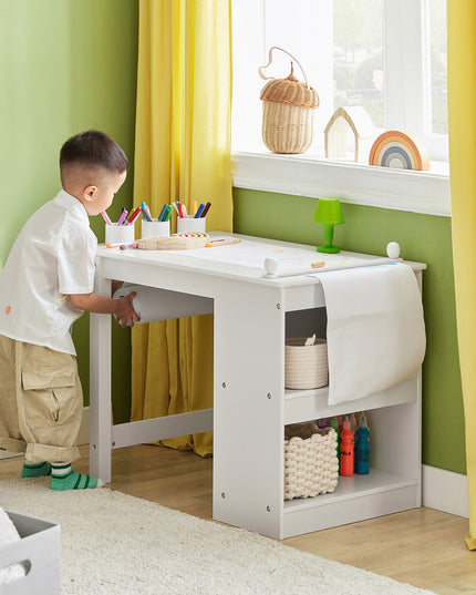 SoBuy Rinkinys Stalas ir Kėdė Piešimui, Lentyna, Rašomasis Stalas, Vaikams KMB60-W