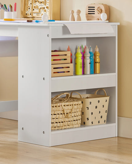 SoBuy Rinkinys Stalas ir Kėdė Piešimui, Lentyna, Rašomasis Stalas, Vaikams KMB60-W