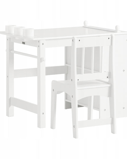 SoBuy Rinkinys Stalas ir Kėdė Piešimui, Lentyna, Rašomasis Stalas, Vaikams KMB60-W