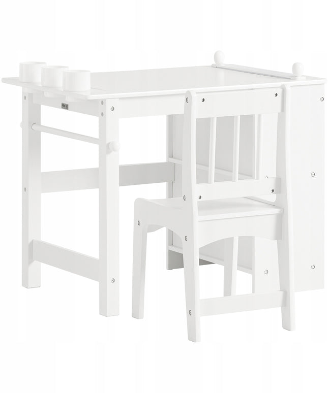 SoBuy Rinkinys Stalas ir Kėdė Piešimui, Lentyna, Rašomasis Stalas, Vaikams KMB60-W