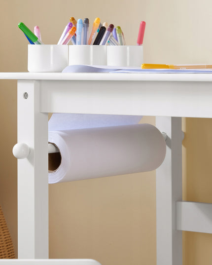 SoBuy Rinkinys Stalas ir Kėdė Piešimui, Lentyna, Rašomasis Stalas, Vaikams KMB60-W