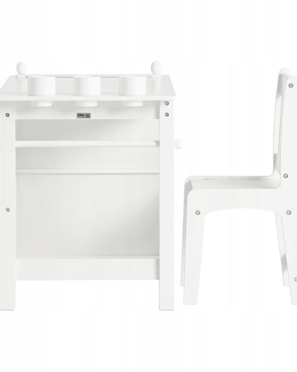 SoBuy Rinkinys Stalas ir Kėdė Piešimui, Lentyna, Rašomasis Stalas, Vaikams KMB60-W