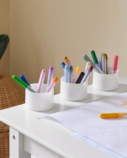 SoBuy Rinkinys Stalas ir Kėdė Piešimui, Lentyna, Rašomasis Stalas, Vaikams KMB60-W