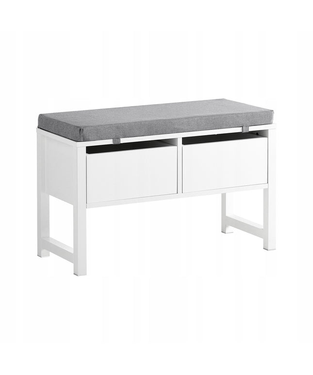 Sobuy Batų suoliukas-spintelė su sėdimąja dalimi, 2 stalčiai, prieškambariui FSR88-W