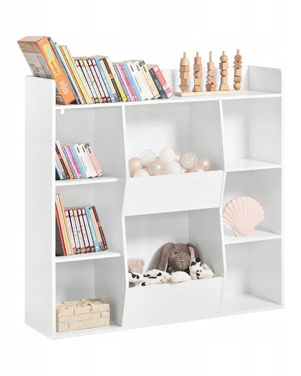 SoBuy vaikiška knygų ir žaislų lentyna, pastatoma, balta, KMB55-W