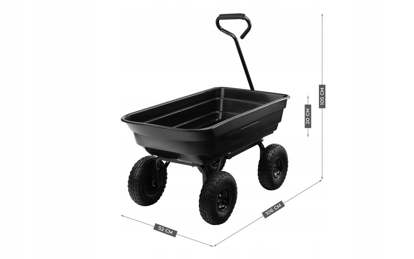 Sodo karutis, vežimas Gregman Cart 2.0 (120L, iki 200 kg)