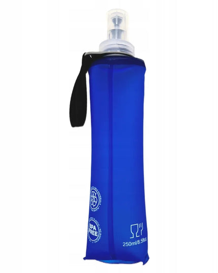 Safe4sport Soft Flask 250 ml – sulankstomas minkštas bėgimo buteliukas su rankena, mėlynas