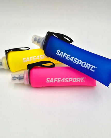 Safe4sport Soft Flask 250 ml – sulankstomas minkštas bėgimo buteliukas su rankena, mėlynas