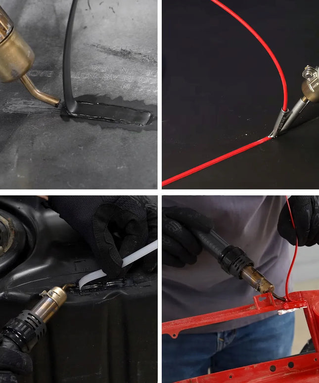 Plastiko suvirinimo aparatas + GALINGAS SEGTUVAS SUVIRINIMO APARATAS 400x SĄSAGĖLĖS PLASTIKUI 8786D