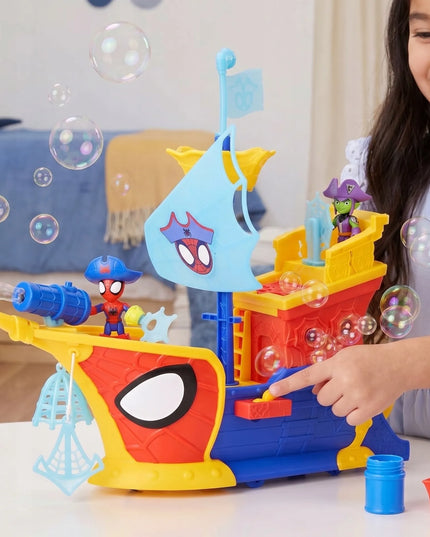 Hasbro „Spidey“ Marvel piratų laivas su muilo burbulais, „Disney Jr.“ žaislas