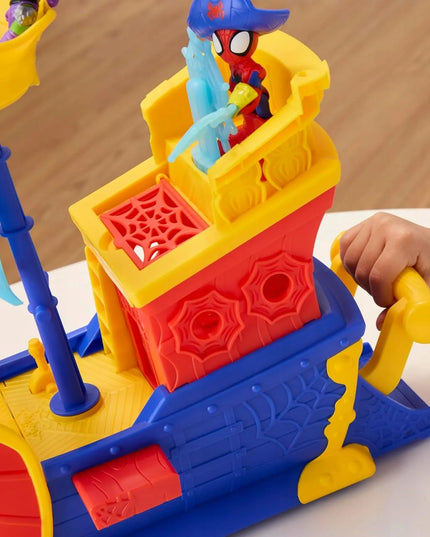 Hasbro „Spidey“ Marvel piratų laivas su muilo burbulais, „Disney Jr.“ žaislas