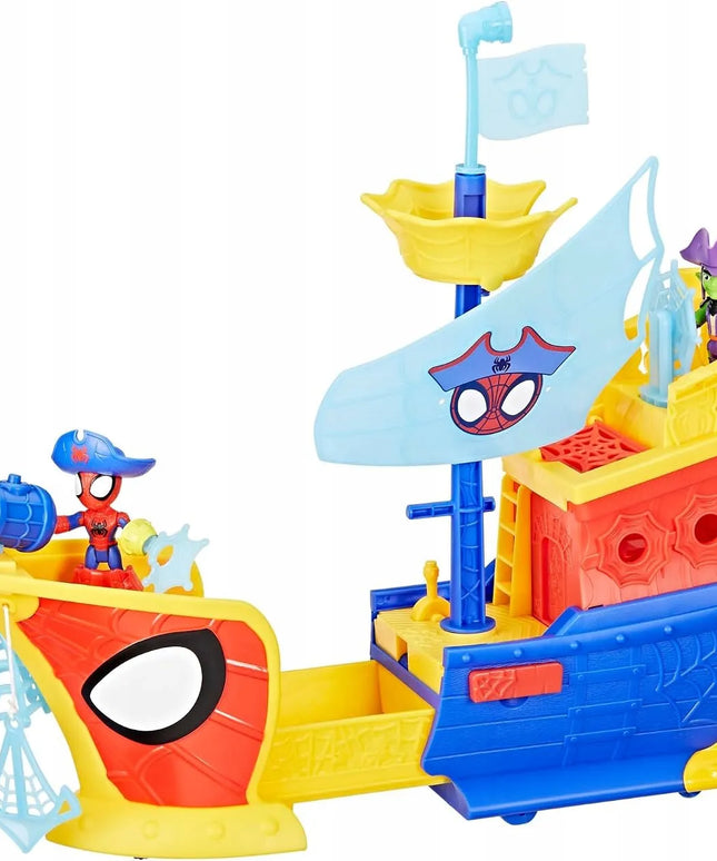 Hasbro „Spidey“ Marvel piratų laivas su muilo burbulais, „Disney Jr.“ žaislas