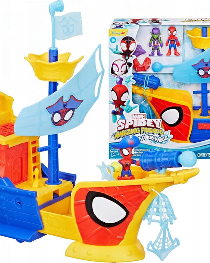 Hasbro „Spidey“ Marvel piratų laivas su muilo burbulais, „Disney Jr.“ žaislas