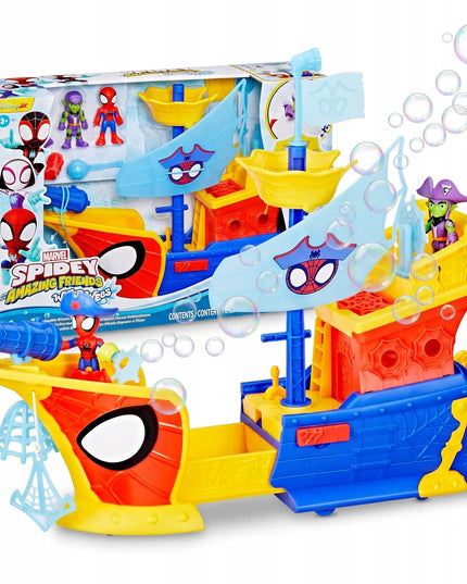 Hasbro „Spidey“ Marvel piratų laivas su muilo burbulais, „Disney Jr.“ žaislas