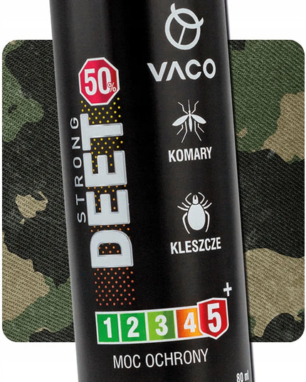 Repelentinis purškalas nuo uodų ir erkių VACO Strong 50, 80 ml, 50% DEET