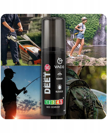 Repelentinis purškalas nuo uodų ir erkių VACO Strong 50, 80 ml, 50% DEET