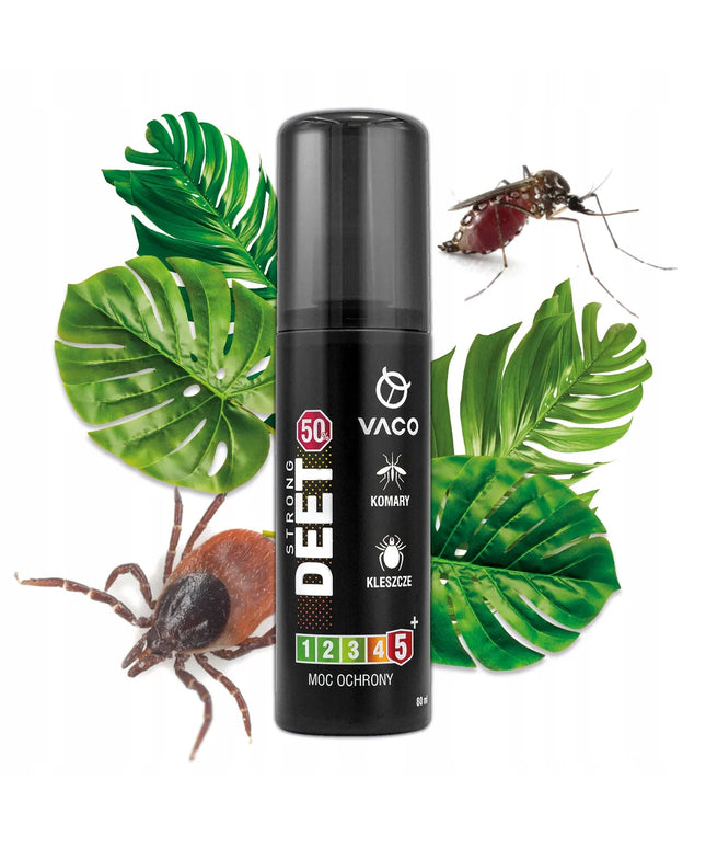 Repelentinis purškalas nuo uodų ir erkių VACO Strong 50, 80 ml, 50% DEET