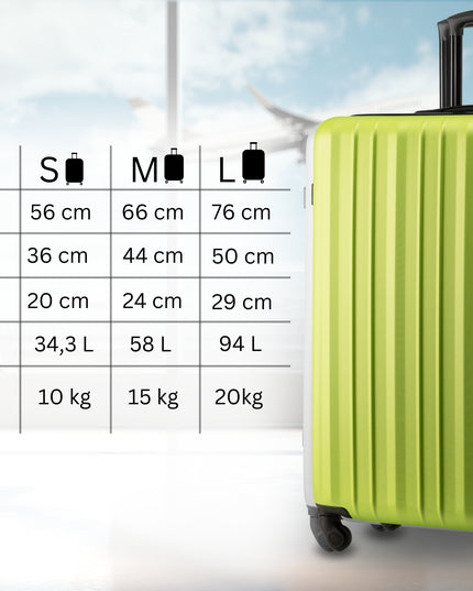 Vidutinio dydžio kelioninis lagaminas ant ratukų RYANAIR WIZZAIR 58L kietas ZAGATTO