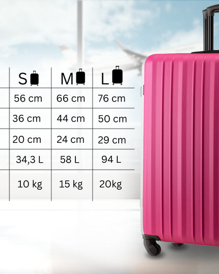 Vidutinio dydžio kelioninis lagaminas ant ratukų RYANAIR WIZZAIR 58L kietas ZAGATTO