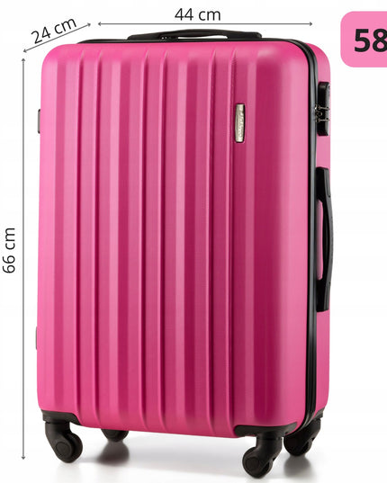 Vidutinio dydžio kelioninis lagaminas ant ratukų RYANAIR WIZZAIR 58L kietas ZAGATTO