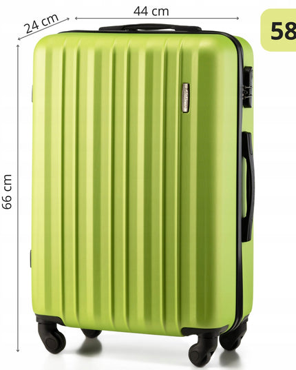 Vidutinio dydžio kelioninis lagaminas ant ratukų RYANAIR WIZZAIR 58L kietas ZAGATTO