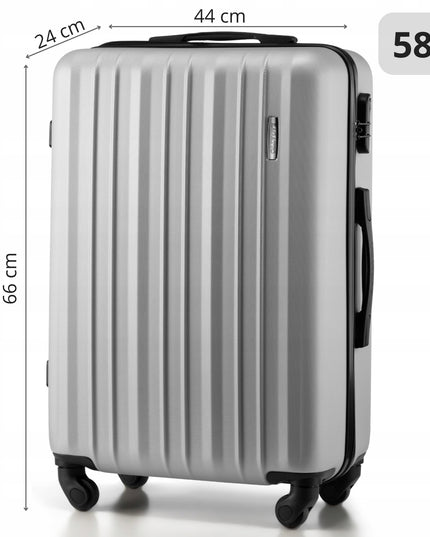 Vidutinio dydžio kelioninis lagaminas ant ratukų RYANAIR WIZZAIR 58L kietas ZAGATTO