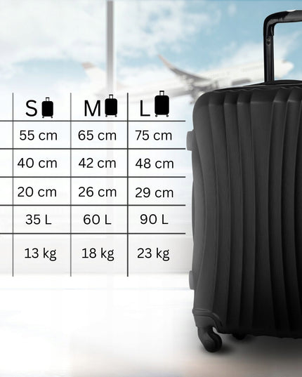 Vidutinio dydžio kelioninis lagaminas su ratukais RYANAIR 60L kietas ZAGATTO