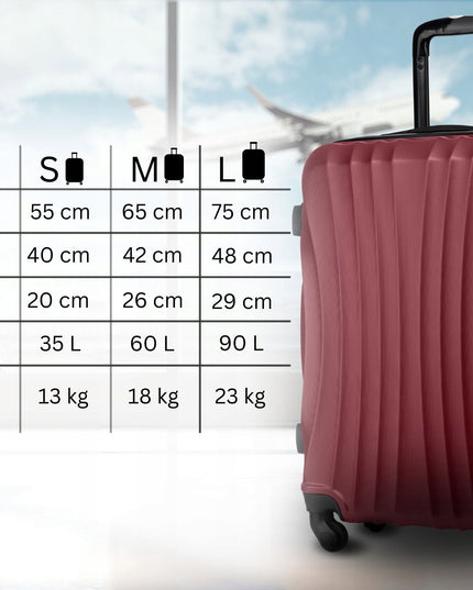 Vidutinio dydžio kelioninis lagaminas ant ratukų RYANAIR bagažas 60L kietasis ZAGATTO