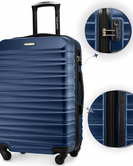 Vidutinio dydžio kelioninis lagaminas ant ratukų RYANAIR bagažas 60L kietasis ZAGATTO