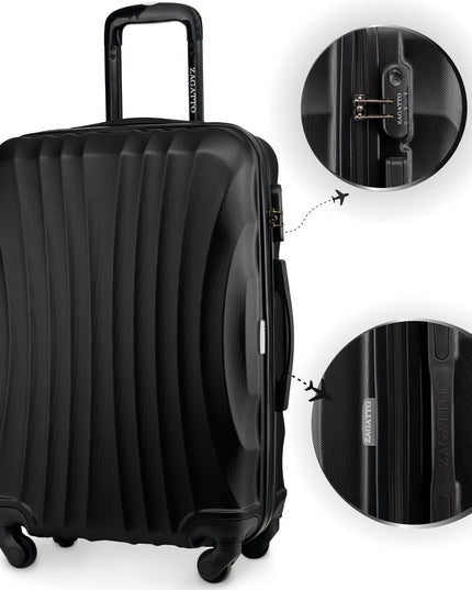 Vidutinio dydžio kelioninis lagaminas ant ratukų RYANAIR bagažas 60L kietasis ZAGATTO