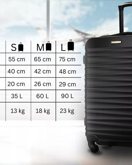 Vidutinio dydžio lagaminas Zagatto ZG501 ABS 60L juodas