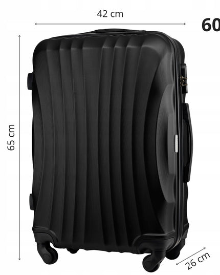 Vidutinio dydžio kelioninis lagaminas su ratukais RYANAIR 60L kietas ZAGATTO