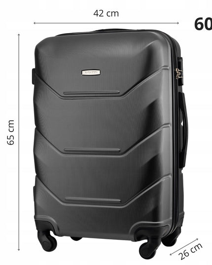 Vidutinio dydžio kelioninis lagaminas su ratukais RYANAIR 60L kietas ZAGATTO