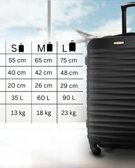 Vidutinio dydžio kelioninis lagaminas ant ratukų RYANAIR bagažas 60L kietasis ZAGATTO