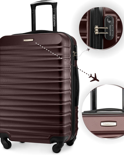 Vidutinio dydžio kelioninis lagaminas ant ratukų RYANAIR bagažas 60L kietasis ZAGATTO