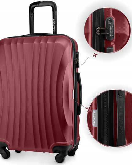 Vidutinio dydžio kelioninis lagaminas ant ratukų RYANAIR bagažas 60L kietasis ZAGATTO