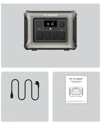 ALLPOWERS R1500 Lite nešiojamoji energijos stotis, 1600 W, 1056 Wh
