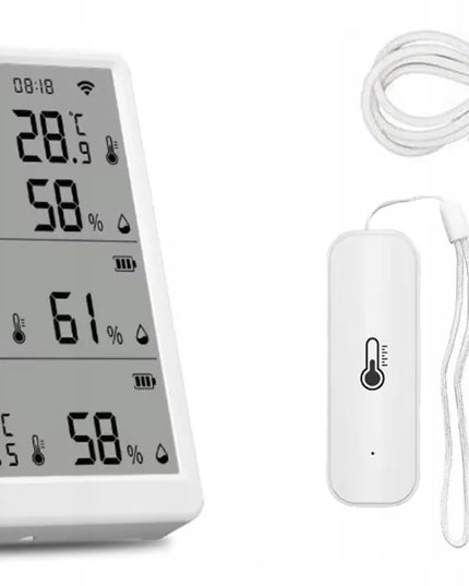 Orai stotelė su 2 išoriniais temperatūros ir drėgmės jutikliais WiFi TUYA