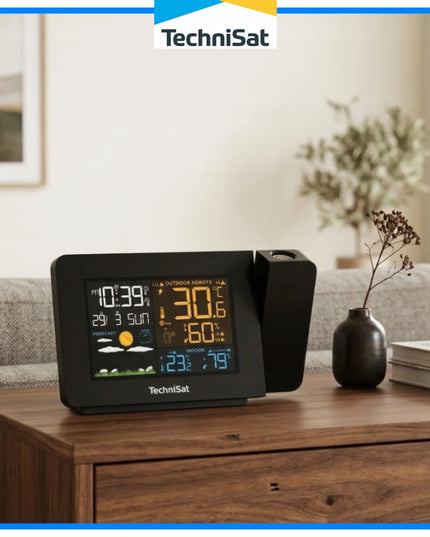 TechniSat iMETEO P1 orų stotelė su projektoriumi, termometru ir DCF laikrodžiu
