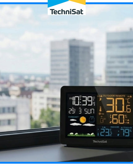 TechniSat iMETEO P1 orų stotelė su projektoriumi, termometru ir DCF laikrodžiu