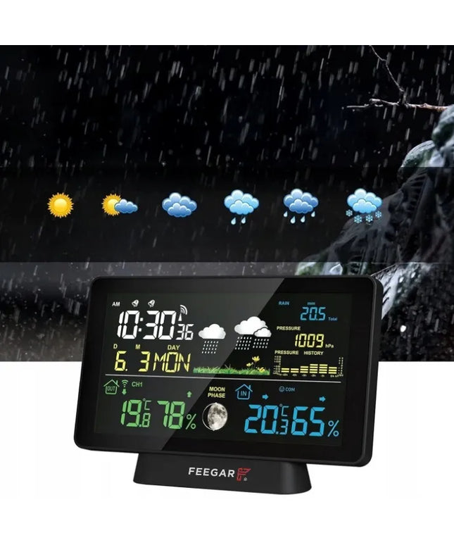 Belaidė meteorologinė stotelė Feegar Rain 7,5" su kritulių matuokliu