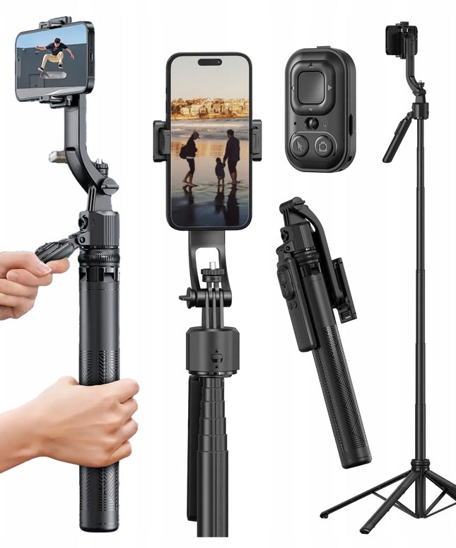 Gimbalinis trikojis stovas su veido sekimo funkcija įrašymui, TrackPod, telefonui