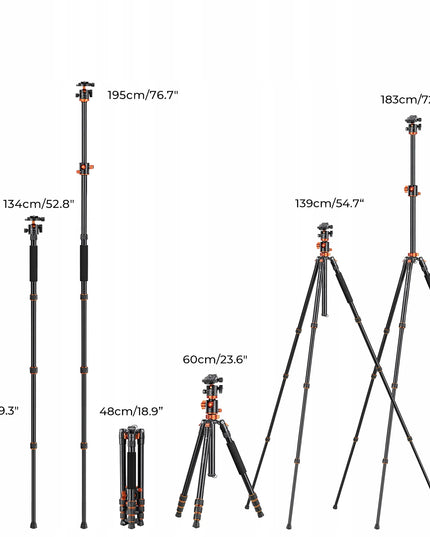 K&F Concept T254A4 trikojis su rutuline galvute BH-28L