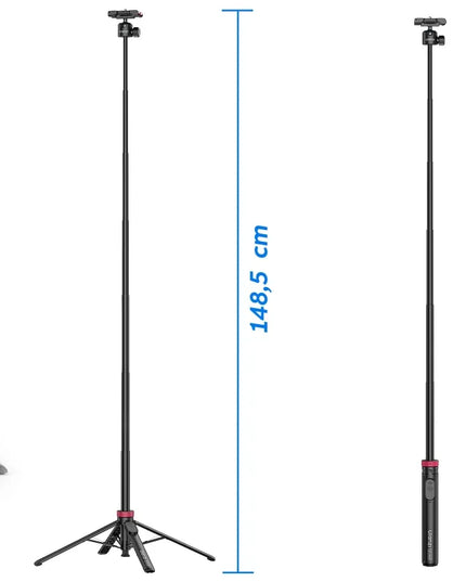 Trikojis asmenukių lazda ULANZI MT-44B, telefono laikiklis, 1/4" sriegis, Bluetooth nuotolinio valdymo pultelis