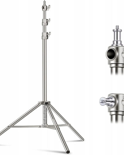 Neewer 220 cm apšvietimo stovas iš nerūdijančiojo plieno, „Heavy Duty“, iki 10 kg