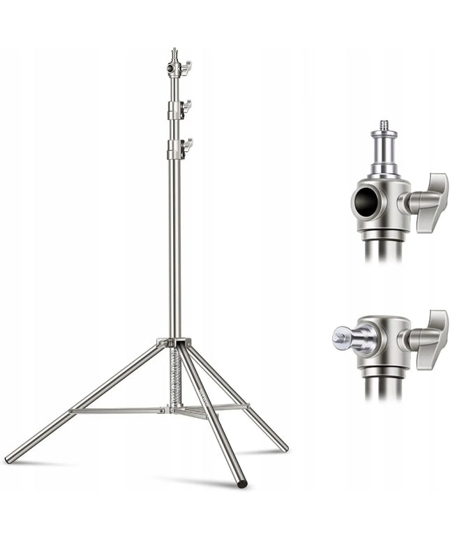 Neewer 220 cm apšvietimo stovas iš nerūdijančiojo plieno, „Heavy Duty“, iki 10 kg