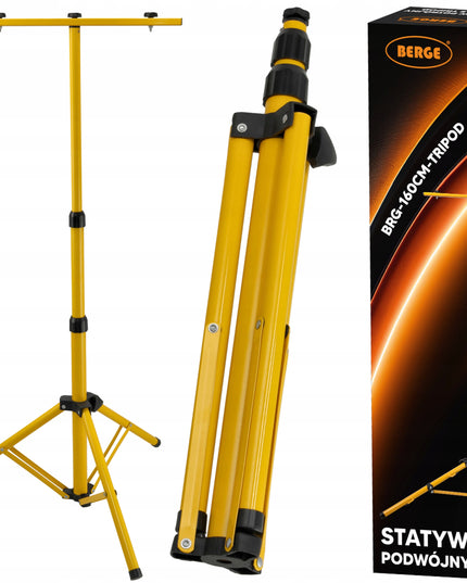 LED apšvietimo stovas, prožektoriams, halogenams, 2 lempos su skersiniu