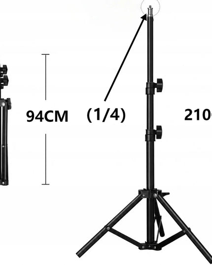 Sunkus, tvirtas apšvietimo stovas, 210 cm, iki 5 kg