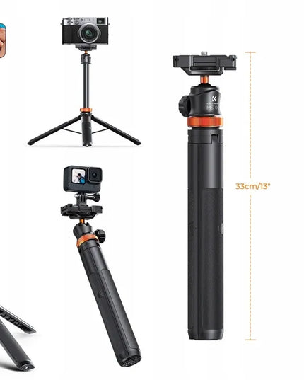 K&F Concept trikojis ir asmenukių lazda telefonui bei kamerai, skirta DJI, GoPro ir Pilot